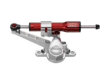 Picture of Bitubo KITR Steering Damper Kit For Racing Mounting With Red Shock Absorber