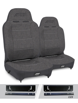 Picture of PRP 97-02 Jeep Wrangler TJ High Back Enduro Reclining Suspension Seats Kit- Gray