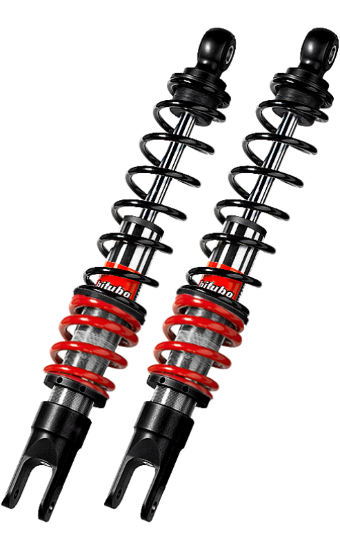 Picture of Bitubo YRB0 Twinshocks Front Adjustable: Spring Preload, Red And Black Springs