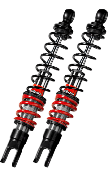 Picture of Bitubo YRB0 Twinshocks Front Adjustable: Spring Preload, Red And Black Springs