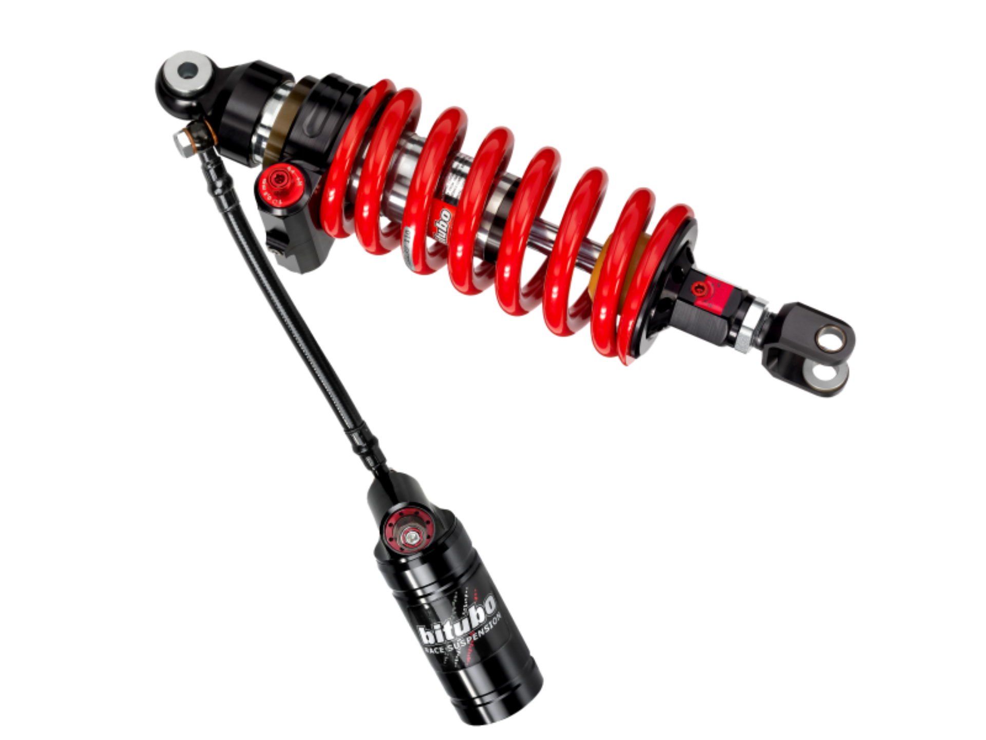 Picture of Bitubo CLU3 Monoshock Adjustable: Hydraulic Spring Preload, Reb., Double Comp., Length, Red Spring