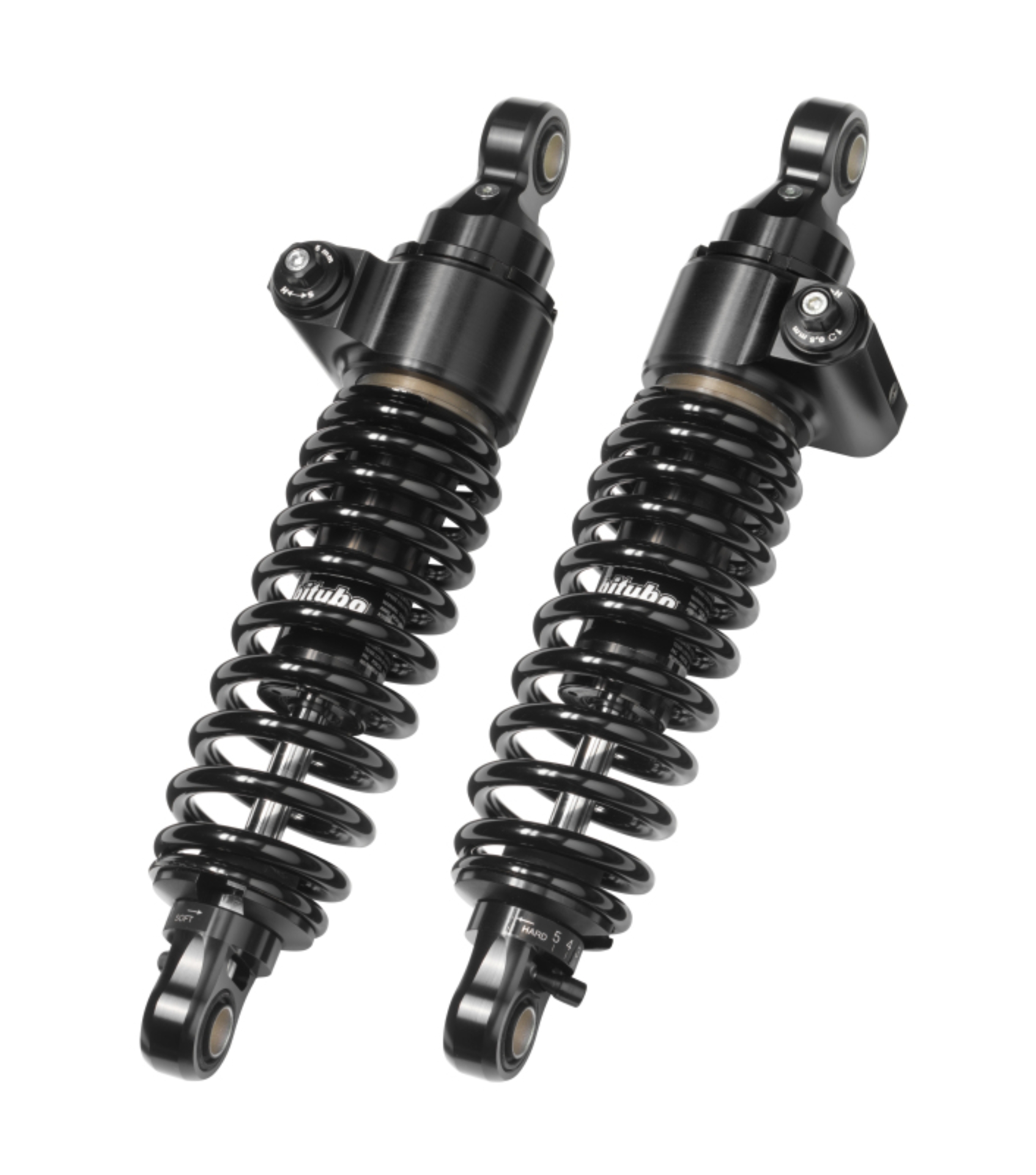 Picture of Bitubo WME2 Twinshocks Adjustable: Hydraulic Spring Preload, Rebound, Length 351mm, Dark Edition