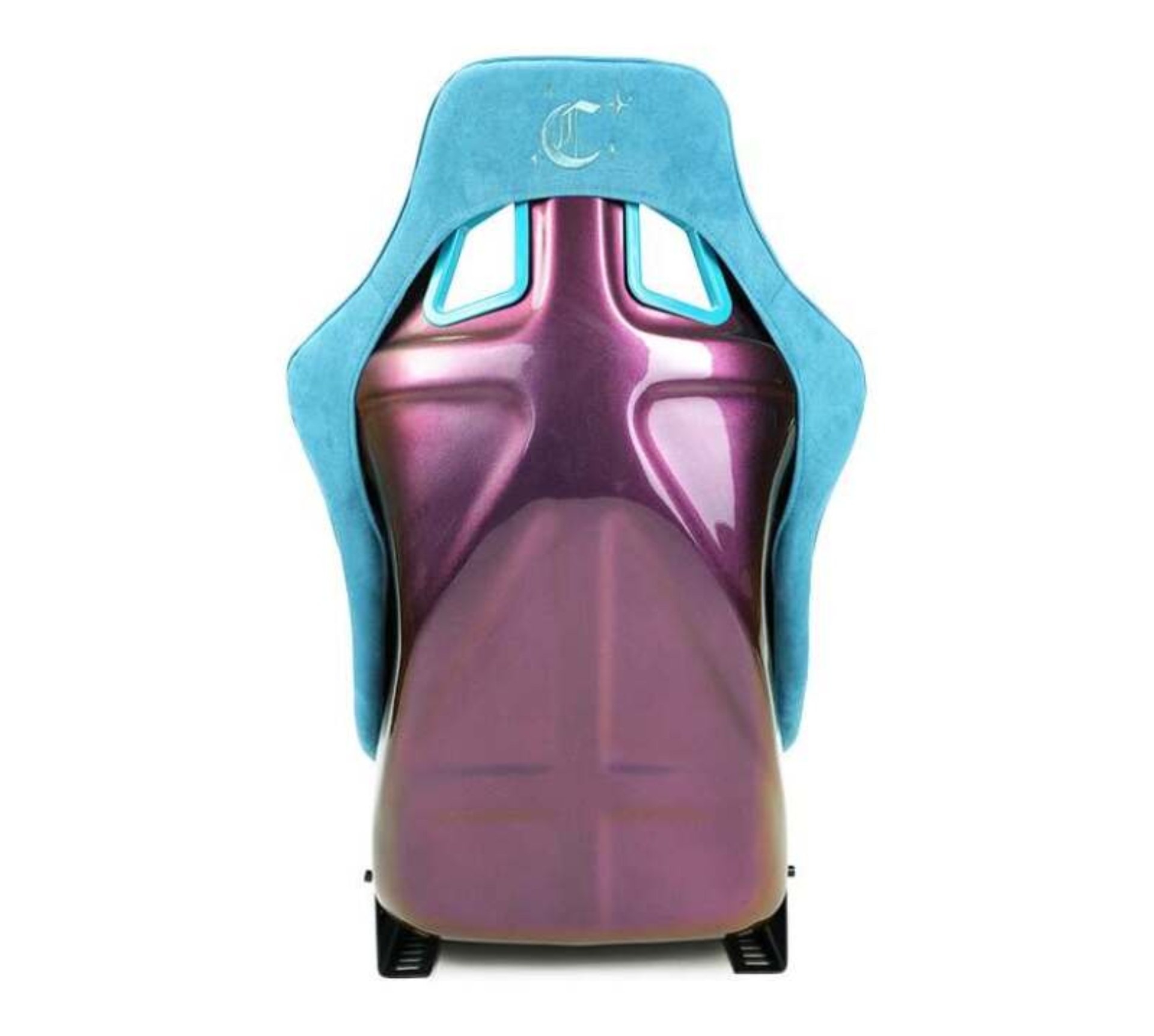 Picture of NRG FRP Bucket Seat (Large) Prisma-Chromatic Dark Teal Vegan Suede w/ Chameleon Back
