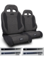 Picture of PRP 03-06 Jeep Wrangler TJ Enduro Elite Suspension Seat Trek Edition - Gray (Pair)