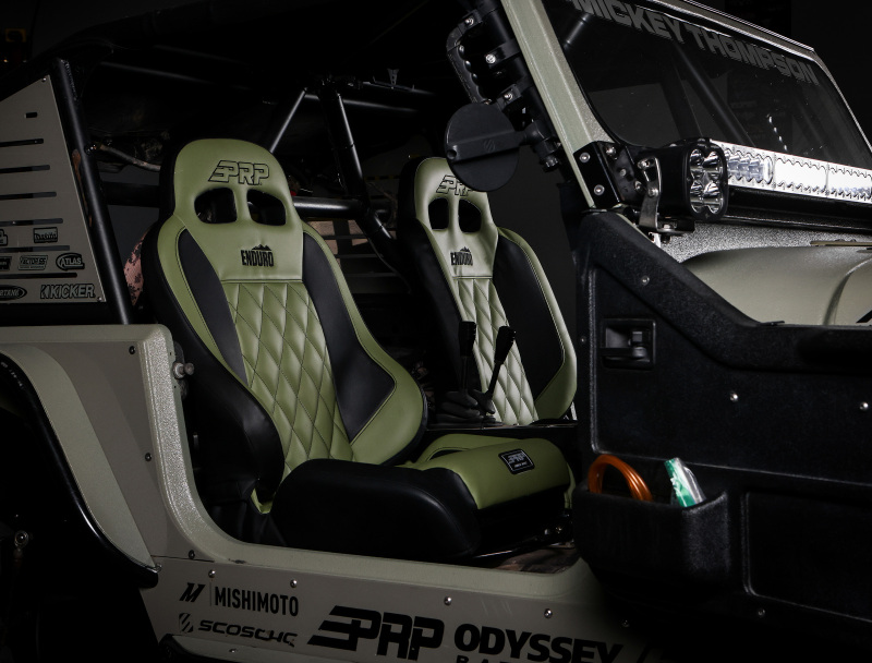 Picture of PRP 97-02 Jeep Wrangler TJ Enduro Elite Suspension Seat Crawl Edition - Gray (Pair)