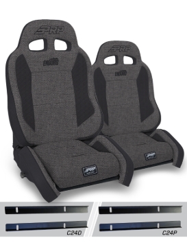 Picture of PRP 03-06 Jeep Wrangler TJ Enduro Elite Suspension Seat Crawl Edition - Gray (Pair)