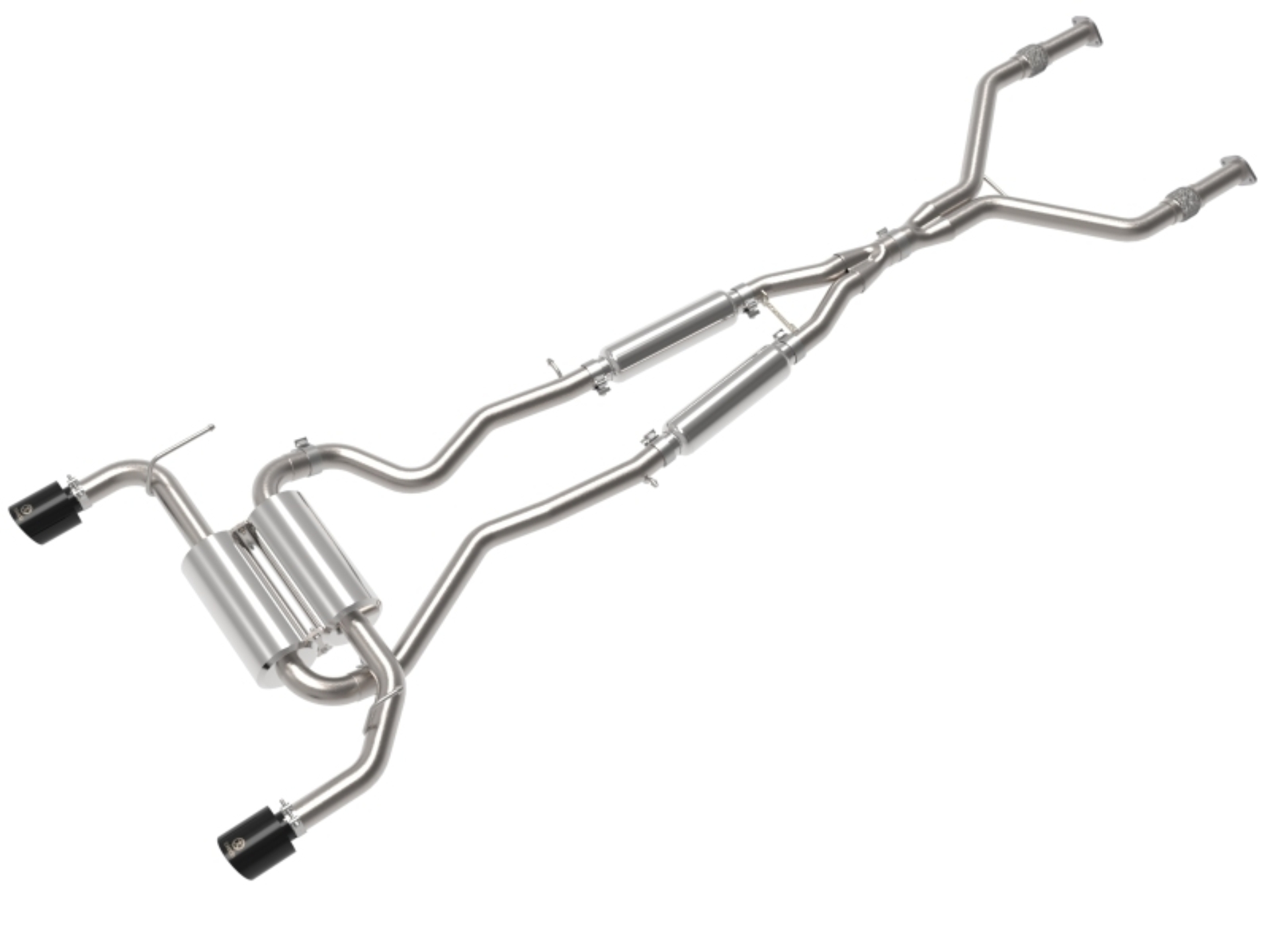 Picture of aFe 14-15 Infiniti Q50 V6 3.7L Takeda 2.5in 305 SS Cat Back Exhaust System w/ Black Tips