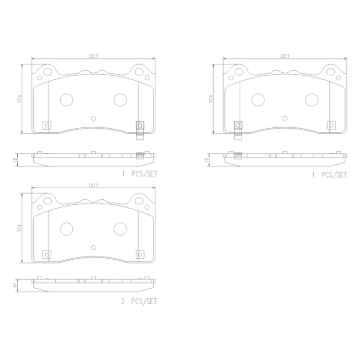 Picture of Brembo OE 16-18 Ford Focus PRIME Ceramic Brake Pad - Front