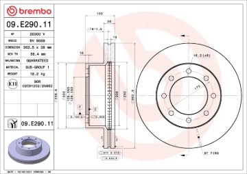 Picture of Brembo OE 18-22 Ford F-250 Super Duty/13-15 F-350 Super Duty UV Coated Brake Disc - Front