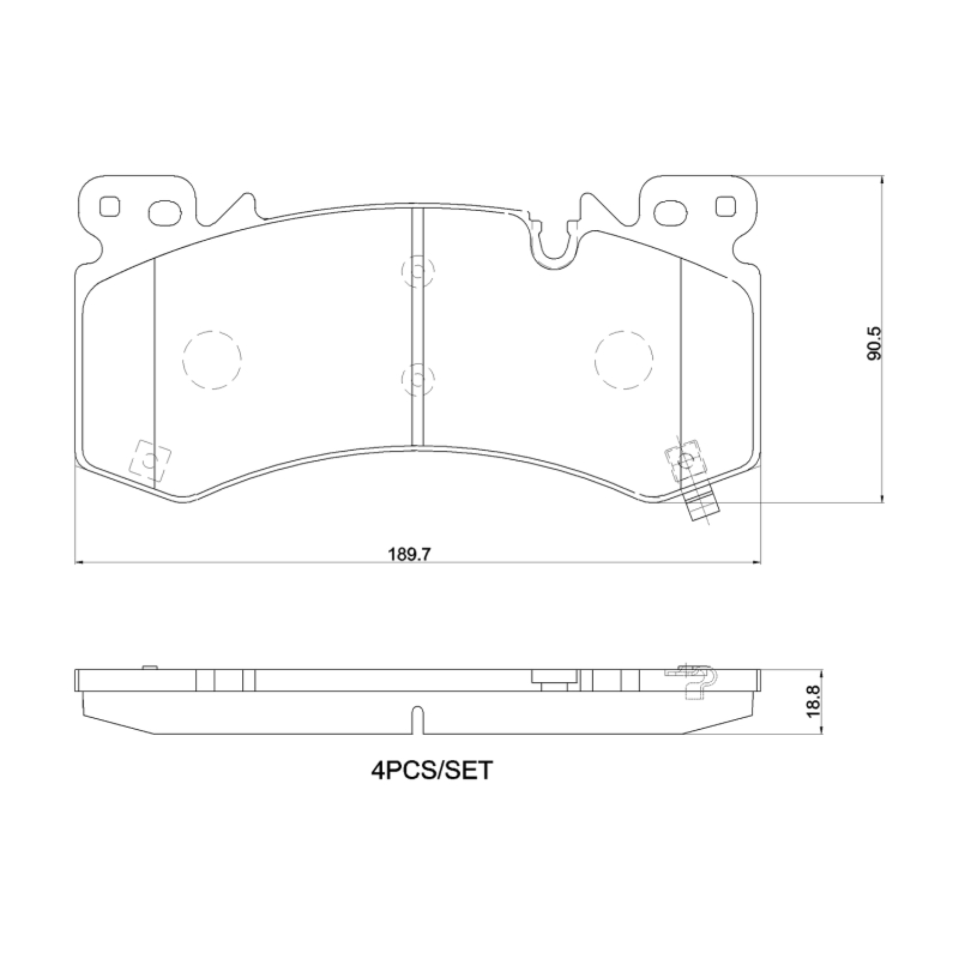 Picture of Brembo OE 21-24 Cadillac Escalade/Suburban/23-24 Chevy Silverado 1500 Ceramic Brake Pad - Front