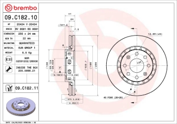 Picture of Brembo OE 09-10 Pontiac G3/2009 G3 Wave/05-08 Wave/05-07 Wave5 Standard Brake Disc - Front