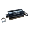 Picture of Kooks 2.5in Oval Clamp In Muffler 12in Long Body Polished Stainless Steel