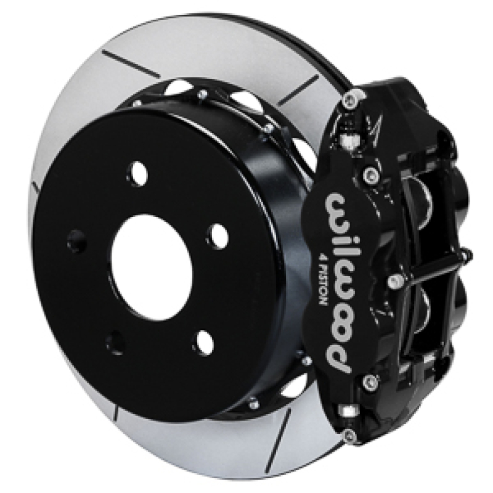 Picture of Wilwood 18-21 Jeep Wrangler Narrow Superlite 4R Rear Brake Kit Slotted 13.50in Rotor w/Lines - Black