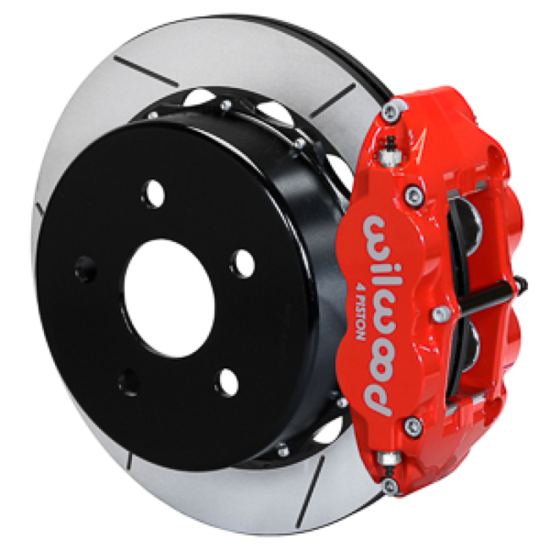 Picture of Wilwood 07-18 Jeep Wrangler Narrow Superlite 4R Rear Brake Kit Slotted 13.50in Rotor w/Lines - Red