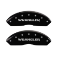Picture of MGP Front set 2 Caliper Covers Engraved Front WRANGLER Black finish silver ch