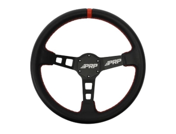 Picture of PRP Deep Dish Leather Steering Wheel - Red