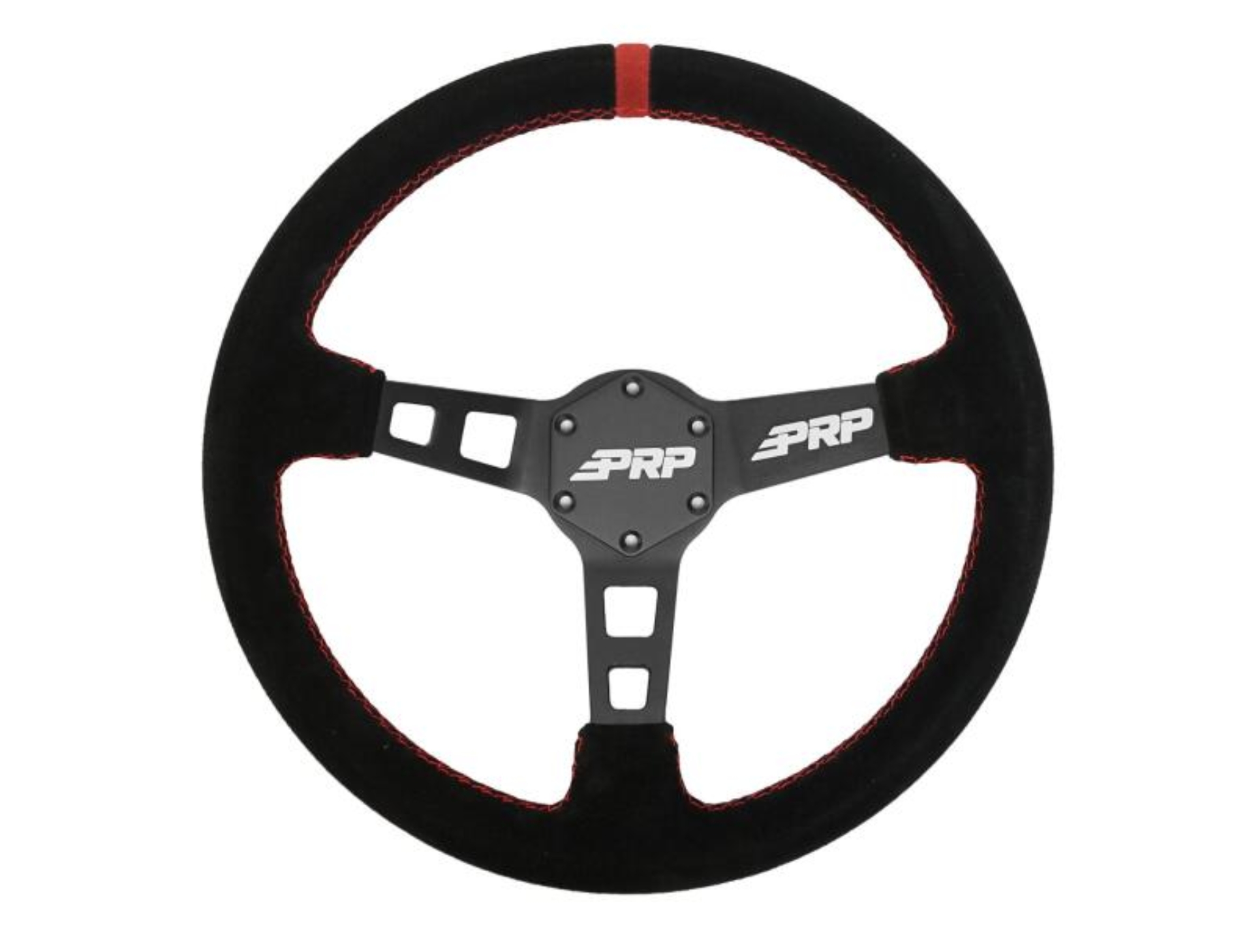 Picture of PRP Deep Dish Suede Steering Wheel - Red