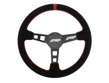 Picture of PRP Deep Dish Suede Steering Wheel - Red