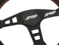 Picture of PRP Flat Leather Steering Wheel - Red