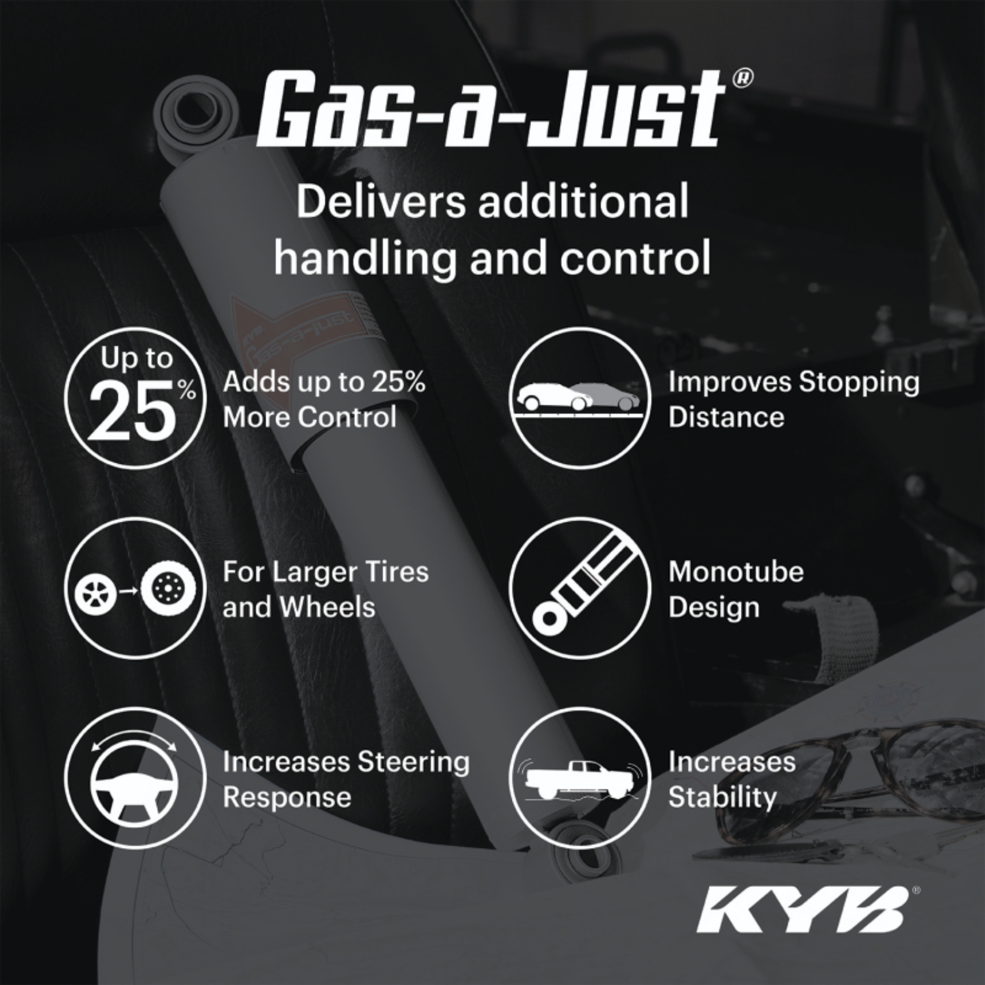 Picture of KYB 21-23 Ford Mustang Mach-E Gas-A-Just Gas Shock - Rear