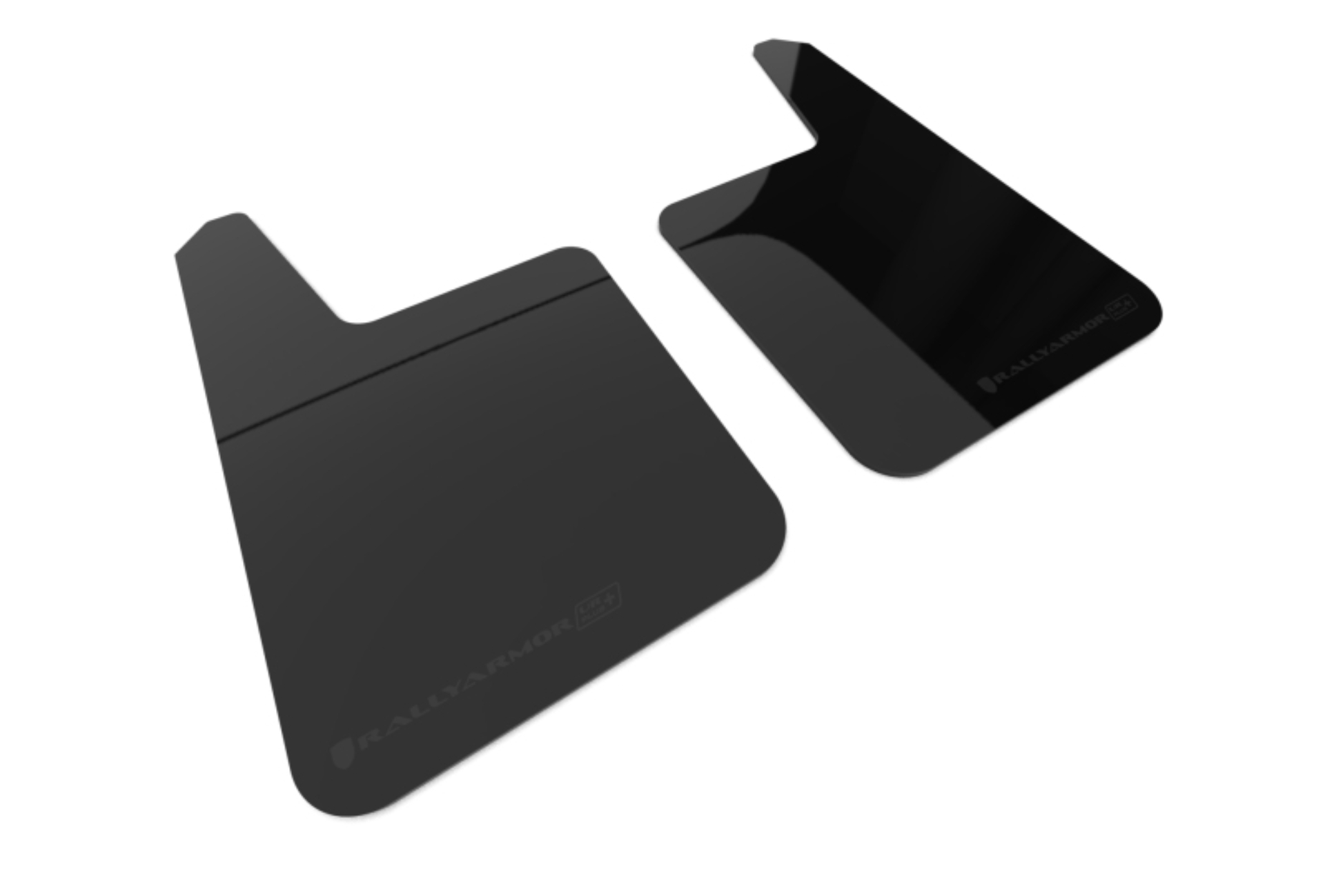 Picture of Rally Armor Universal Black UR Plus Mud Flap w/ Metallic Black Logo - Pair