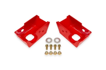 Picture of BMR 2021+ Ford Bronco (Exc. Bronco Sport) Rear Shock Mount Skid Plates - Red