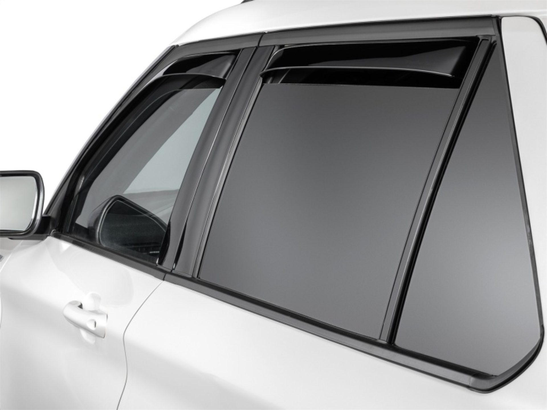 Picture of WeatherTech 2020+ Ford Explorer ST Front & Rear Side Window Deflectors - Dark Smoke