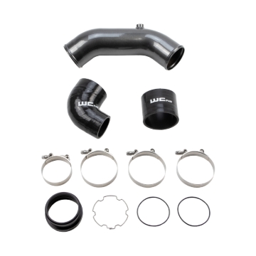Picture of Wehrli 2017+ Ford 6.7L Power Stroke 3.5in Cold Side Intercooler Pipe - Flat Black