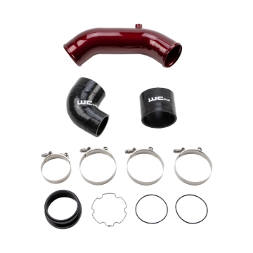 Picture of Wehrli 2017+ Ford 6.7L Power Stroke 3.5in Cold Side Intercooler Pipe - WCFab Red