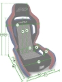 Picture of PRP Contour Suspension Seat - Black & Blue