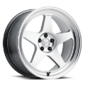 Picture of Kansei K12 KNP 15x7in / 4x100 BP / 0mm Offset / 73.1mm Bore - Hyper Silver Machined Lip Wheel