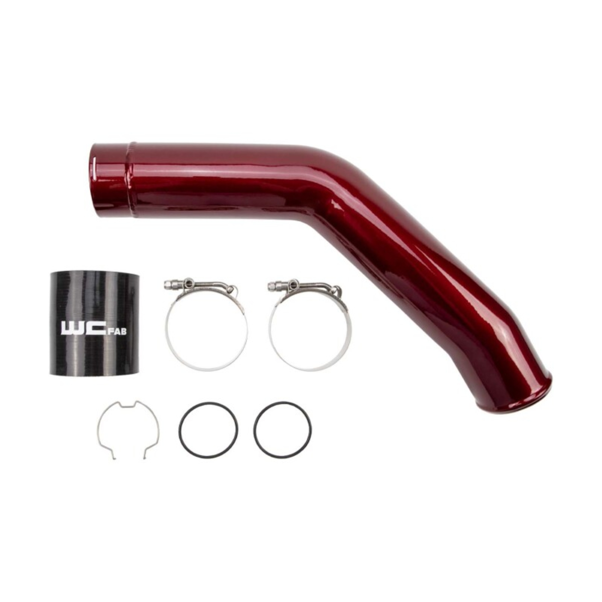 Picture of Wehrli 15-24 Ford 6.7L Power Stroke 3in Hot Side Intercooler Pipe - Bengal Red