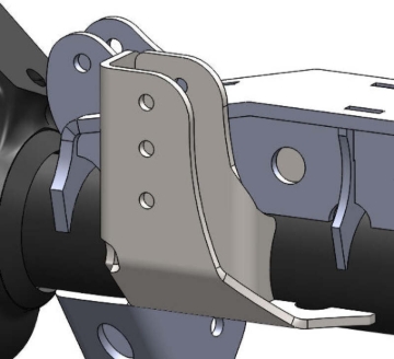 Picture of Artec Industries Raised Tracbar Bracket For 3 1/2 In Diameter Front Axle