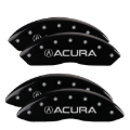 Picture of MGP 4 Caliper Covers Engraved Front & Rear Acura Black finish silver ch