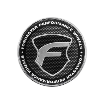 Picture of Forgestar Chrome base Carbon Fiber Lens 2.45in O-Ring Cap Flat