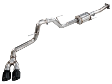 Picture of AWE 21-25 Ford F150 (14th Gen Reg Cab) Cat-Back Exhaust - 4.5in Dual Side Exit Diamond Black Tips