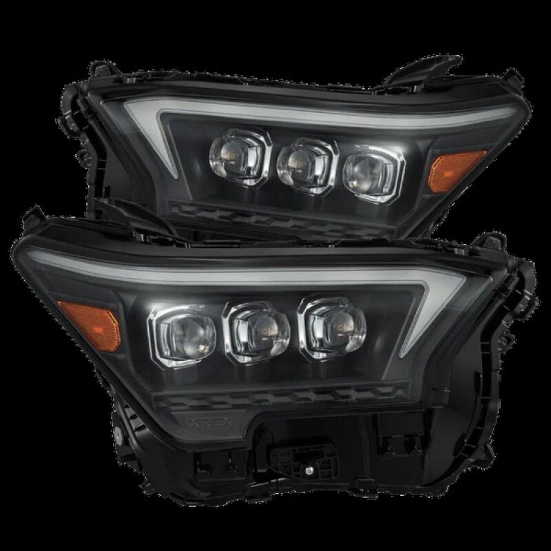 Picture of AlphaRex 2023+ Toyota Tacoma NOVA-Series LED Proj Headlights Black w/Actv Light & Seq. Sig + DRL