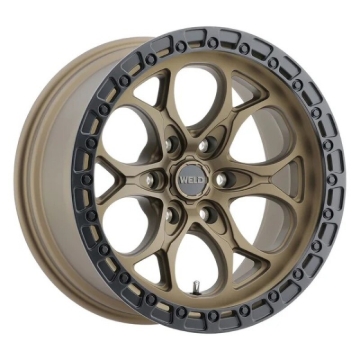 Picture of Weld Ledge 6 18x9 / 6x135 / ET 00 / BS 5.00 - Satin Bronze w/ Satin Black Ring