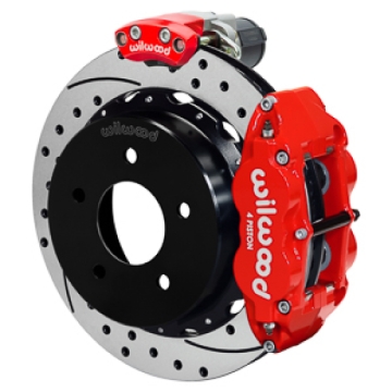 Picture of Wilwood 88-98 GM C1500 Superlite Rear Elec. Parking Brake Kit 14in SRP Rotor 3.25in Offset - Red