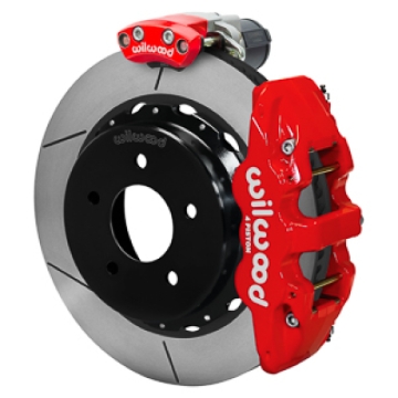 Picture of Wilwood 88-98 GM C1500 Aero4 Rear Electronic Parking Brake Kit 14in Rotor 3.25in Offset - Red