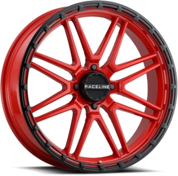 Picture of Raceline A11RB Krank-XL 20x7in / 4x137 BP / 0mm Offset / 110.18mm Bore - Red/Black Wheel