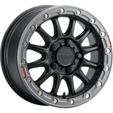 Picture of Raceline A14BG Alpha 17x7in/4x156 BP/40mm Offset/110.18mm Bore- Blk & Gunmetal Ring Beadlock Wheel