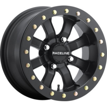 Picture of Raceline A71B Mamba 14x7in / 4x137 BP / 6+1 0mm Offset / 110.18mm Bore - Satin Black Beadlock Wheel