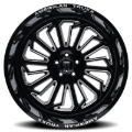 Picture of American Truxx AT1916 Butcher 24x14 / 6x135 BP / -76mm Offset / 87.1mm Hub Gloss Black Milled Wheel