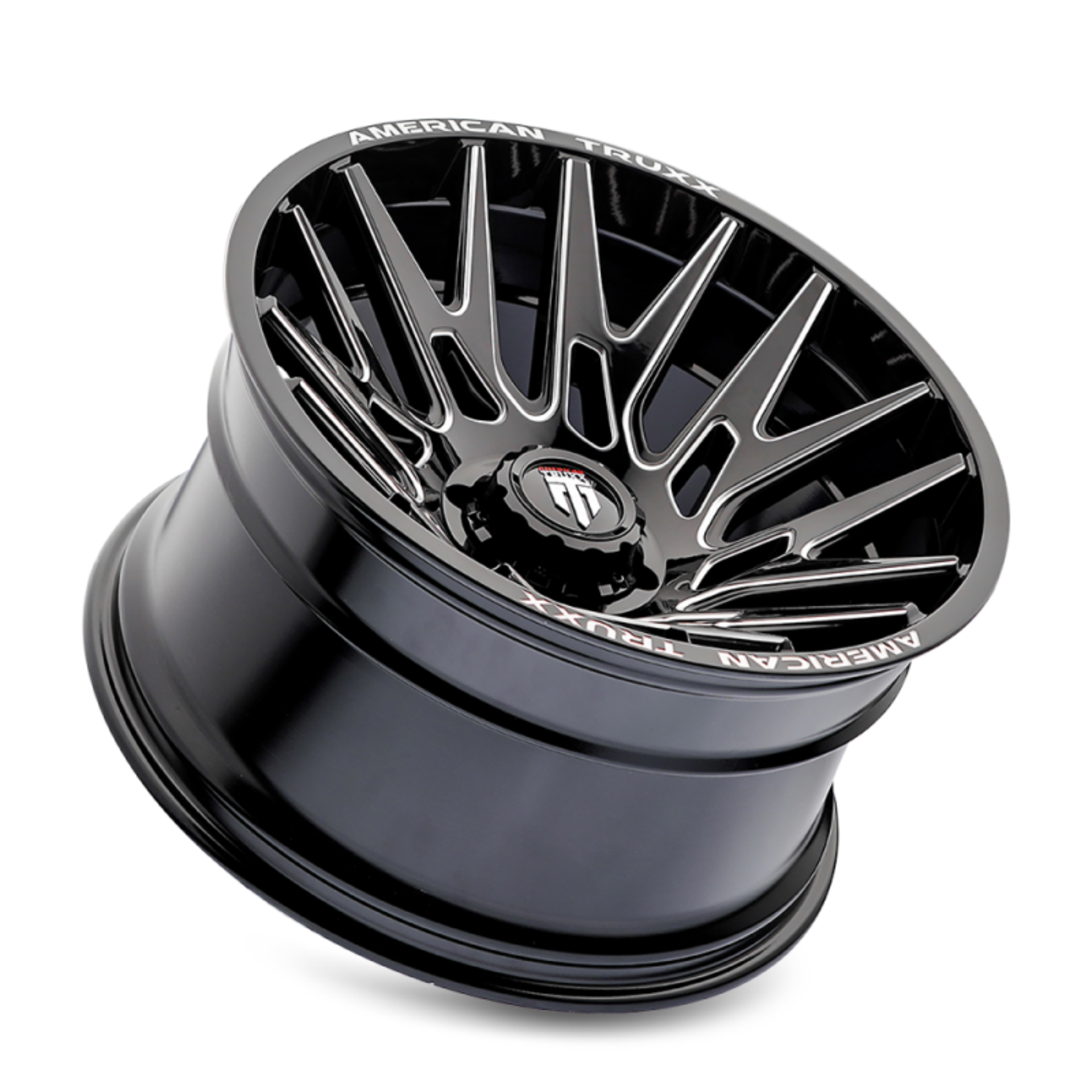 Picture of American Truxx AT1919 Evolution 22x12 / 8x170 BP / -44mm Offset / 125.2mm Hub Gloss Blk Mill Wheel