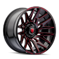 Picture of American Truxx AT1919 Evolution 22x12 / 8x165.1 BP / -44mm OS / 125.2mm Hub Gls Blk Prizm Red Wheel