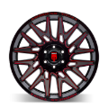 Picture of American Truxx AT1919 Evolution 22x12 / 8x165.1 BP / -44mm OS / 125.2mm Hub Gls Blk Prizm Red Wheel