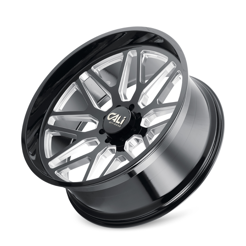 Picture of Cali Off-Road 9115 Invader 24x14 / 6x135 BP / -76mm Offset / 87.1mm Hub Gloss Black Milled Wheel