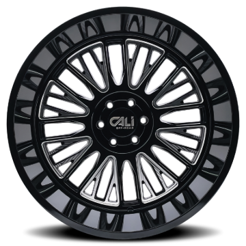 Picture of Cali Off-Road 9116 Vertex 24x14 / 6x139.7 BP / -76mm Offset / 106mm Hub Gloss Black Milled Wheel