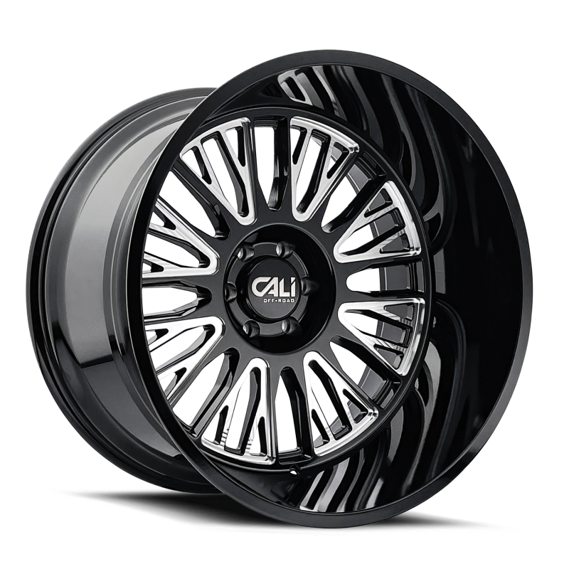 Picture of Cali Off-Road 9116 Vertex 24x14 / 6x139.7 BP / -76mm Offset / 106mm Hub Gloss Black Milled Wheel